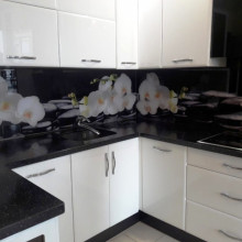 Фартук для кухни с фотопечатью "орхидеи"