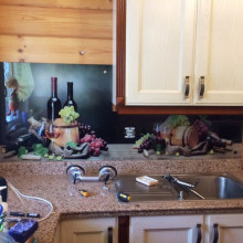 Фартук из стекла с фотопечатью