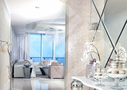 Зеркало и зеркальная плитка с фацетом